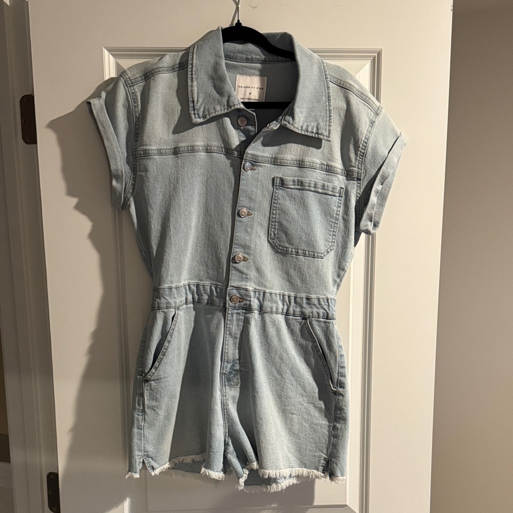 Short Sleeve Women’s Denim Romper
